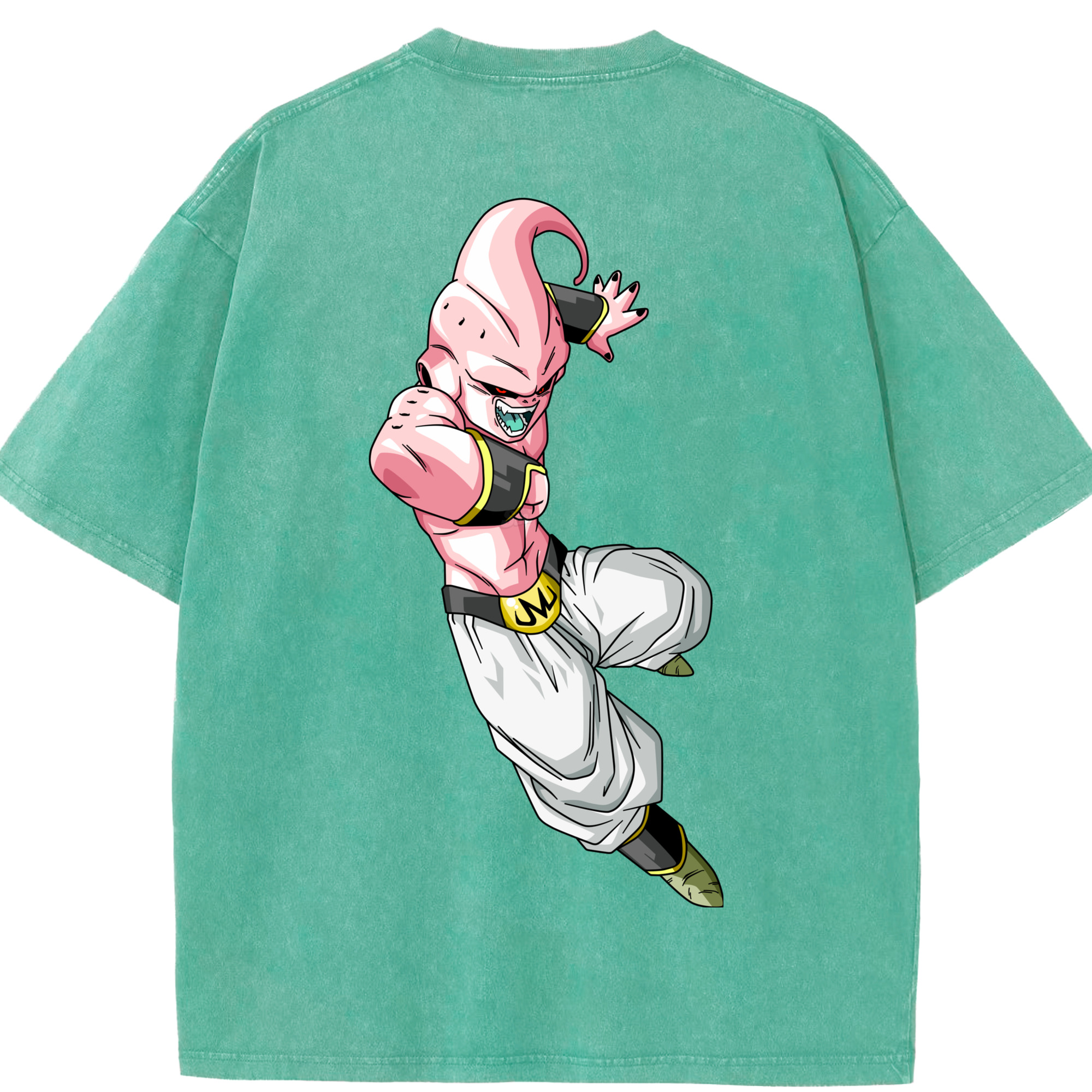 ドラゴンボール 魔人ブウ DRAGON BALL Majin Buu 綿100% ヴィンテージ風 半袖Tシャツ（背面プリント）